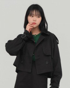 [무료배송] 스프링 베이직 숏 트렌치 자켓 (2 color)