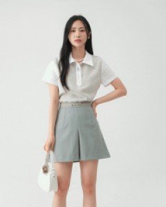 [무료배송] 맞주름 미니 벨트 스커트 U1705 (3 color)