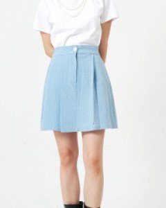 [무료배송] 썸머 엠보 컷팅 데님 스커트 U1506 (2 color)