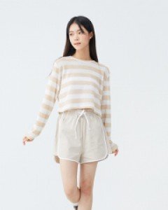 [무료배송] 피그먼트 컬러 배색 라인 숏 팬츠 U1107