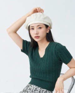 [무료배송] 브이넥 꽈배기 슬림 니트 U1407 (8 color)