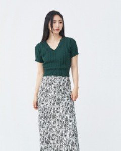 [무료배송] 레이어드 패턴 랩 스커트 U1407 (2 color)