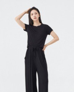 [무료배송] 스판 트레이닝 크롭 T 팬츠 세트 U2607