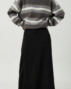 [무료배송] 밀키 딥 슬릿 롱 스커트 U2912