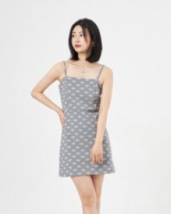 [무료배송] 로즈 패턴 슬리브리스 미니 원피스 UA3003