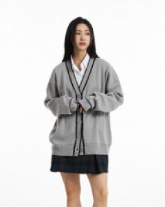 로나 배색 가디건 UA0610