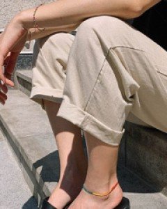 Sob color beads anklet