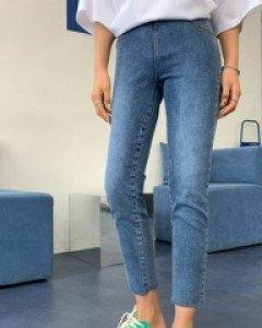 Bath Denim Banding Pants