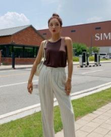 Linen Banding Wide Pants