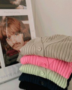 lily ribbed knit cardigan