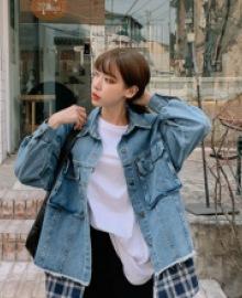 check layered jacket