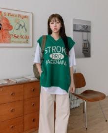 Lime Banding Wide Pants_523