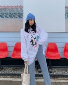 Sket Rib Banding Boot Cut Pants