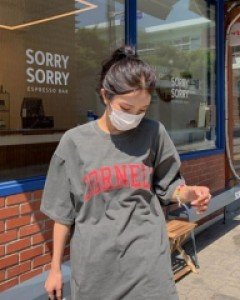 Cornell Piglettering Boxy Short Sleeve Tee