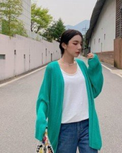warm open knit cardigan