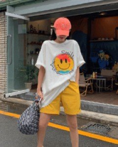 [Unisex]Rainbow-colored pig-long short-sleeved T-shirt