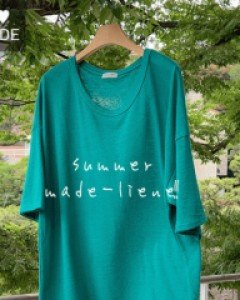 Addict U Neck Linen Basic Short Sleeve Tee