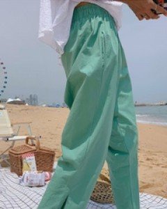 Bio round slit pants