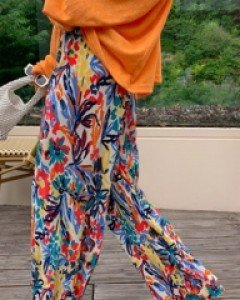 Acting Pleats Banding Wide Pants