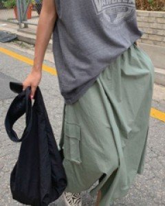 Gallag Pocket Banding Long Skirt