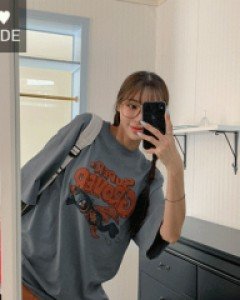 Groove Printed Long Short Sleeves T-shirt