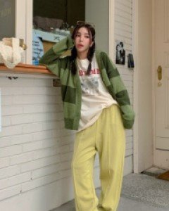 Candy cut jogger training pants