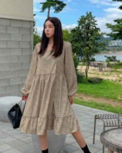 Lauren square neck long dress