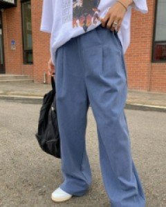 Rock Pigment Pintuck Wide Pants