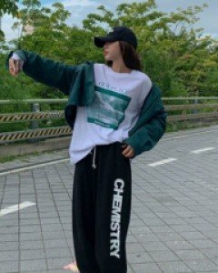 Chemi Lettering Jogger Training Pants