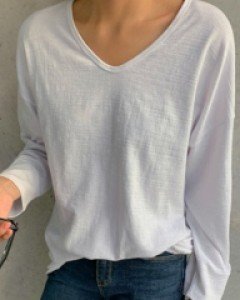 Inter V neck long sleeve T-shirt