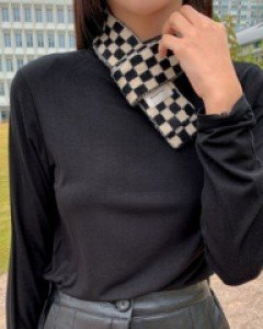 Knit Chess Long Petit Scarf