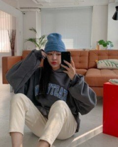 East Embroidery Raised Hoodie