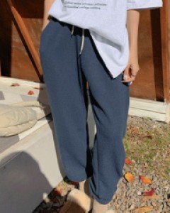 Downy ribbed jogger pants