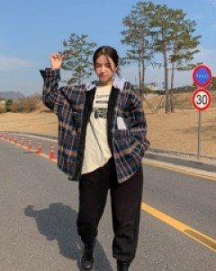 Rohiming size wool hooded check Southern