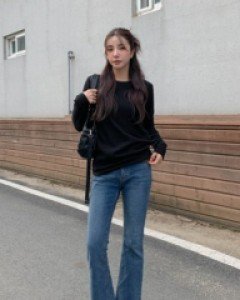Glo brushed boot cut banding pants