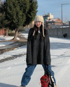 Romi V Neck Long Knit