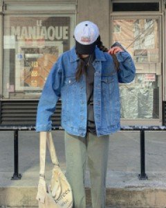 Factory pocket denim jacket