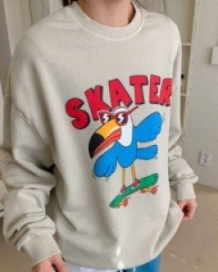 Skate Printing Pig Man to Man