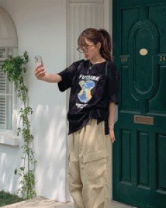 Reckle cargo string wide banding pants