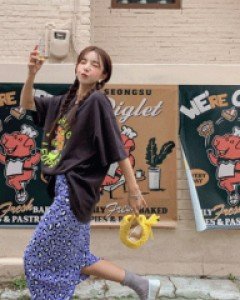Hopi slit Pleats Rong skirt