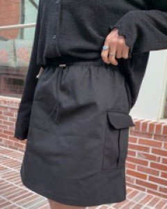 Witty String Cargo Banding Skirt