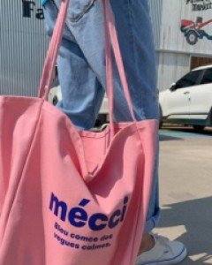 M lettering eco bag