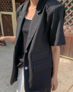 Stitch Pad Linen Jacket