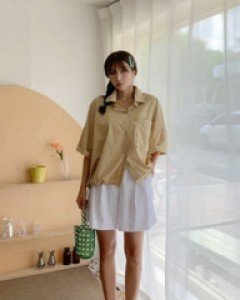 Twill Pintuck Banding Shorts