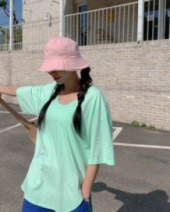 Label unbald short-sleeved T-shirt