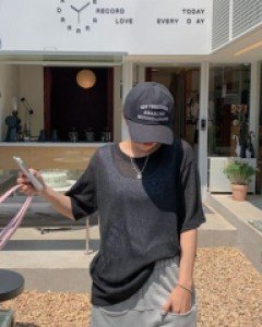 Elz Round Neck Linen Short Sleeve Knit