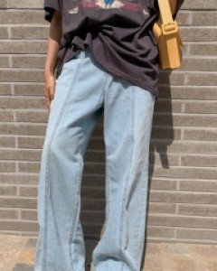 Cover incision banding wide pants