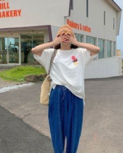 Soleture Line Banding Baggy Pants