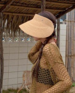 Woof Banding Raffia Sun Cap