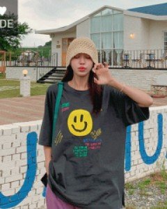 Smile Sketch or Dyed Short Sleeve T-shirt